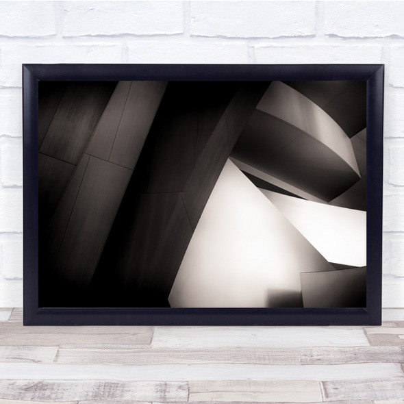 Architecture Shapes Geometry Los Angeles Black and white Wall Art Print