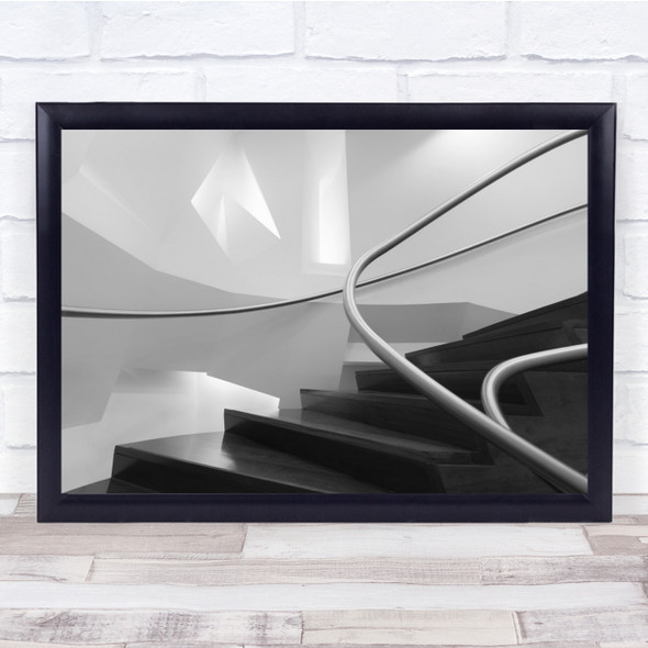 Architecture Stairs Staircase Stairway Stairwell Railing Wall Art Print
