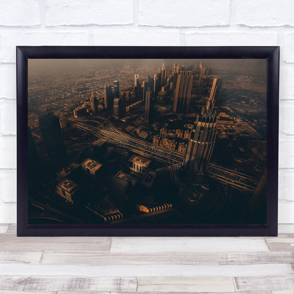 Architecture Uae Dubai Metropolis Tower Skyscraper Urban Wall Art Print