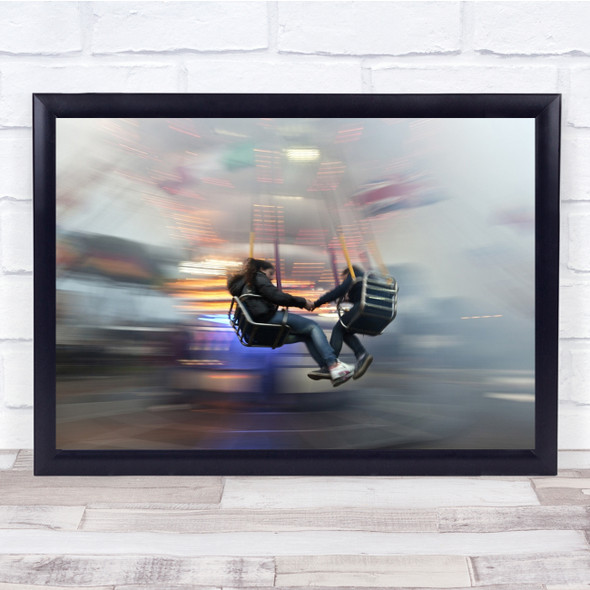 People Motion Blur Action Holding Hands Chair Speed Fast Wall Art Print