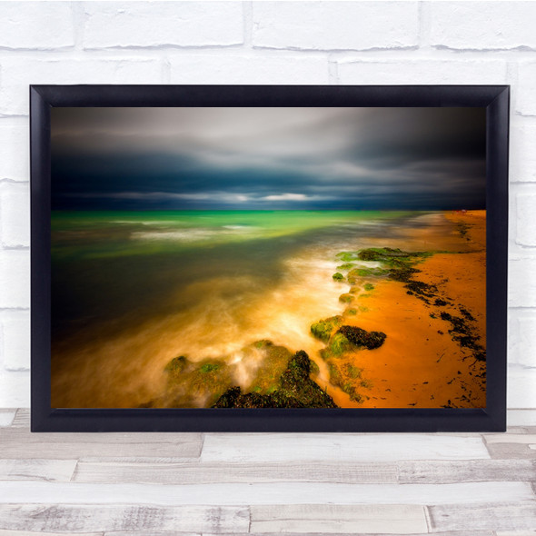 Seascape Landscape Beach Spain Long Exposure Shore Coast Wall Art Print