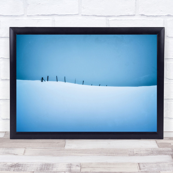 Winter Snow Countryside Fence February Charlevoix Canada Wall Art Print