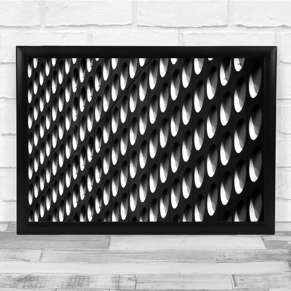 Abstract Pattern Black & White Geometry Shapes Symmetry Wall Art Print
