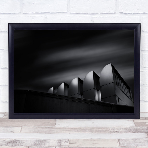 Building Architecture Black and white Germany shark fin Wall Art Print