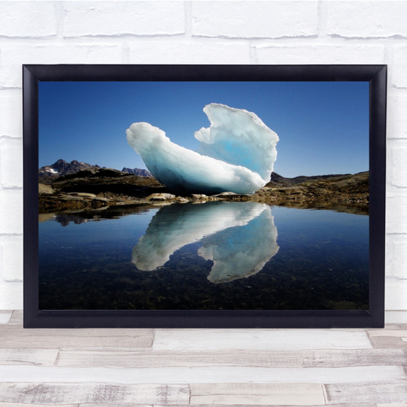 Ice Shell Snow Reflection Abstract Landscape Conceptual Wall Art Print