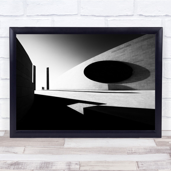 People Silhouettes Lisbon Path Light Harmony Black Hole Wall Art Print