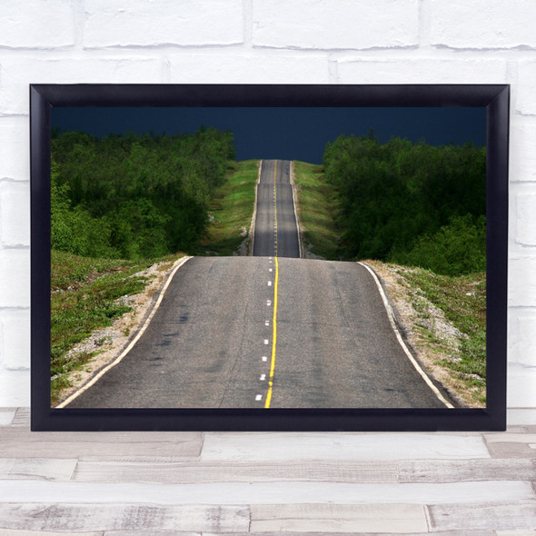 Road Straight Landscape Finland Perspective Destination Wall Art Print