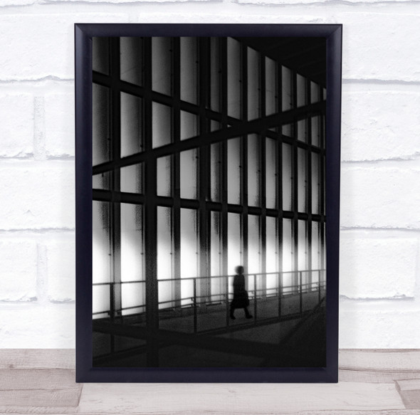 Arriving Somewhere But Not Here airport person walking Wall Art Print