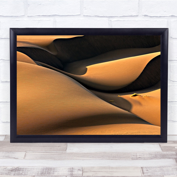 Landscape Abstract Iran Desert Sand Dunes Shadow Light Wall Art Print