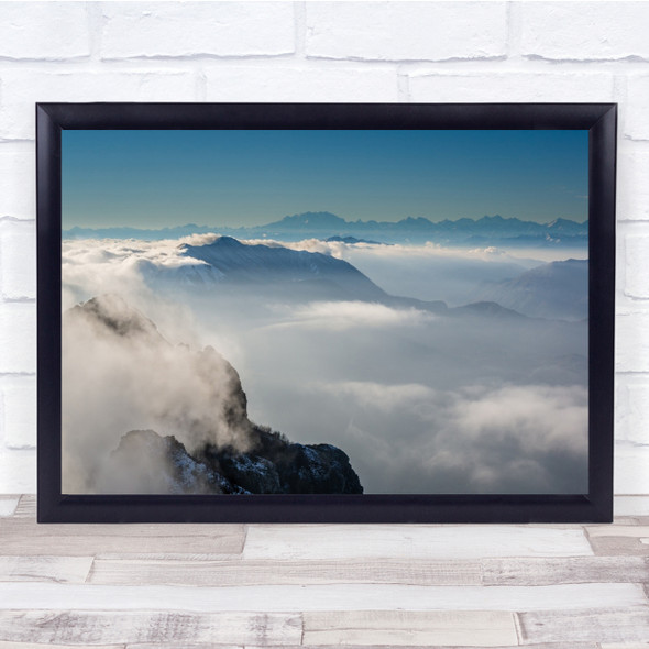 Landscape Cloud Mountains Grignetta Sky Mountaineering Wall Art Print