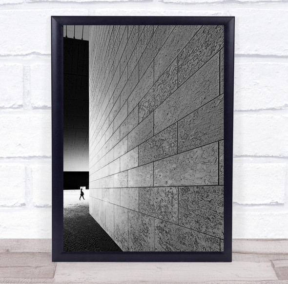 Perspective Wall Facade Lines Grid Street Architecture Wall Art Print