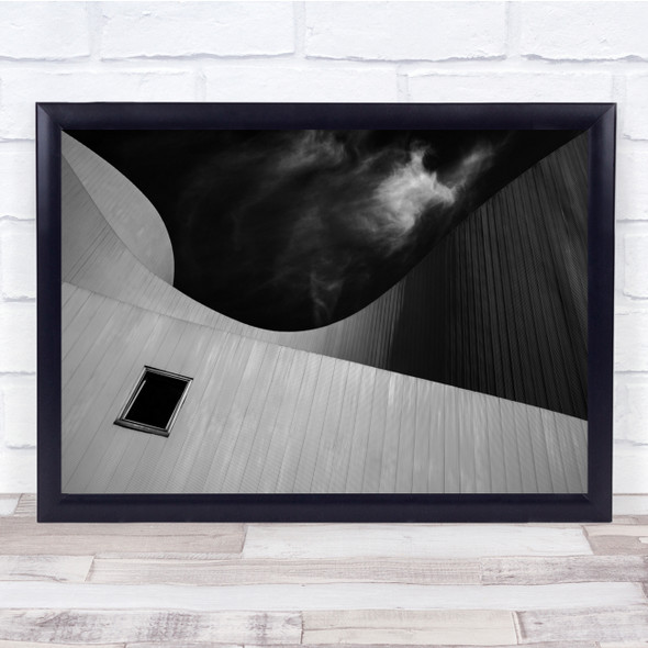 Window Modern Architecture Waves Curve Facade Abstract Wall Art Print