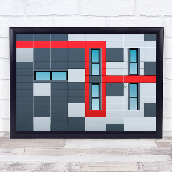 Facade Windows Architecture Abstract Composition Five Wall Art Print