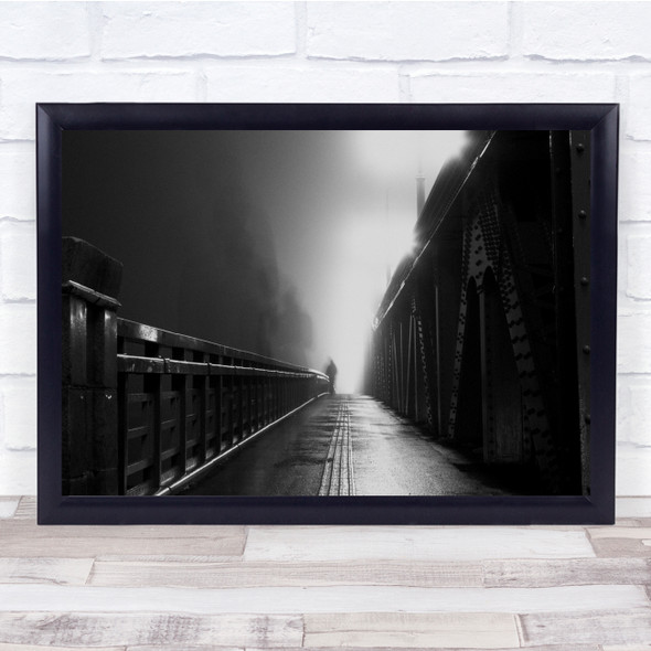 Fog Asahikawa Hokkaido Japan Bridge Iron Ghost Figure Wall Art Print