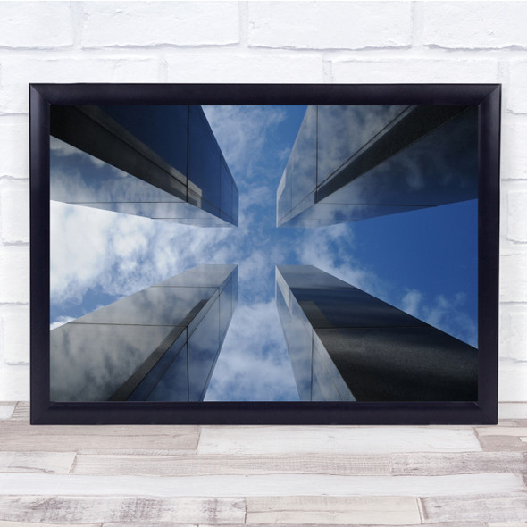 Netherlands Pillars Geometry Symmetry Sky Perspective Wall Art Print