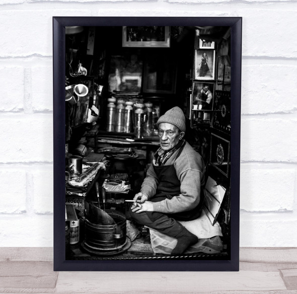 Street Vendor Rest Turkey Gaznantep Old Man Gaziantep Wall Art Print