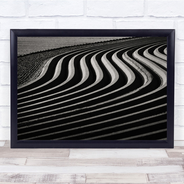 Agriculture Field Potatoes Curves Rural Soil Pattern Wall Art Print