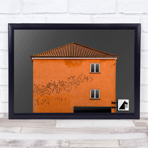 Architecture Abstract Windows Birds Colors With Bird Wall Art Print