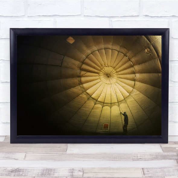 Balloon Yellow Pattern Graphic Centre Abstract Light Wall Art Print