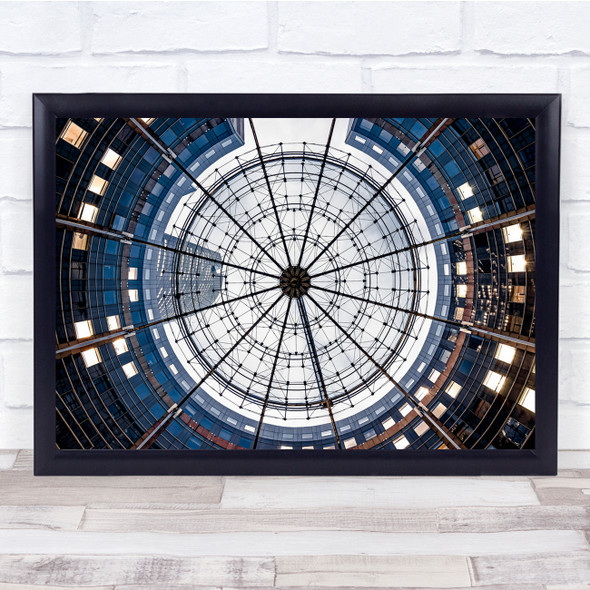 Paris France Ceiling Modern Symmetry Geometry Shapes Wall Art Print