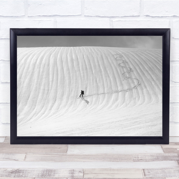 Slovakia Tatras Mountains Landscape High Slope Skier Wall Art Print