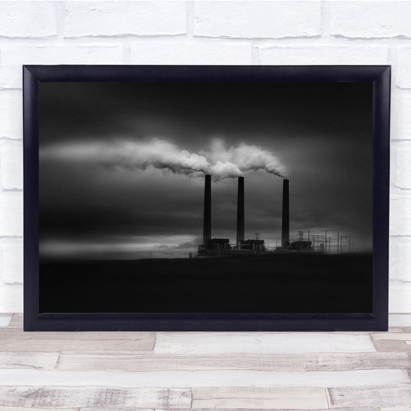 Landscape Mood Baw Contrast Documentary Clean Smoke Wall Art Print