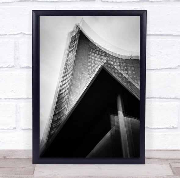 Building Facade Black and white Contrast Skyscraper Wall Art Print