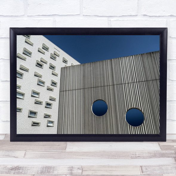 Round Facade Architecture Wall Windows Shapes Lines Wall Art Print