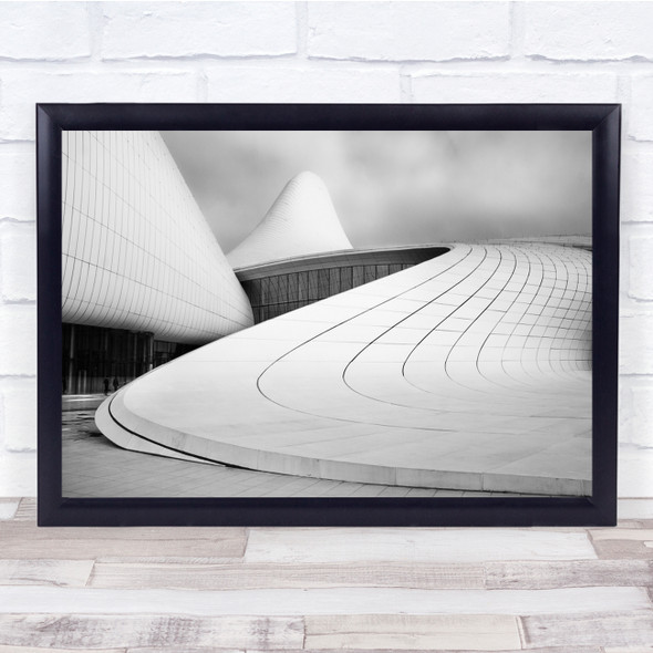 Baku Azerbajdzjan High Key Architecture Lines Grid Wall Art Print