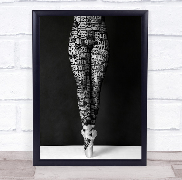 Ballet Legs Model Ballerina Dancer Dancing numbers Wall Art Print