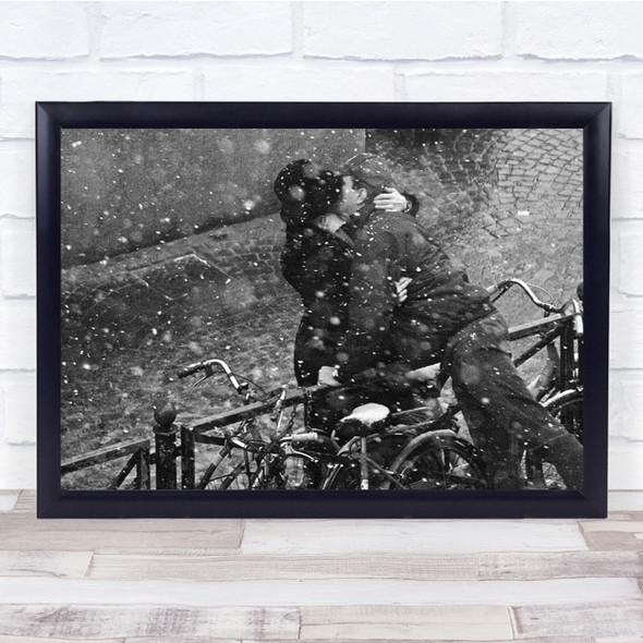 Bologna Italy Kiss Romance Romantic Valentine Bike Wall Art Print