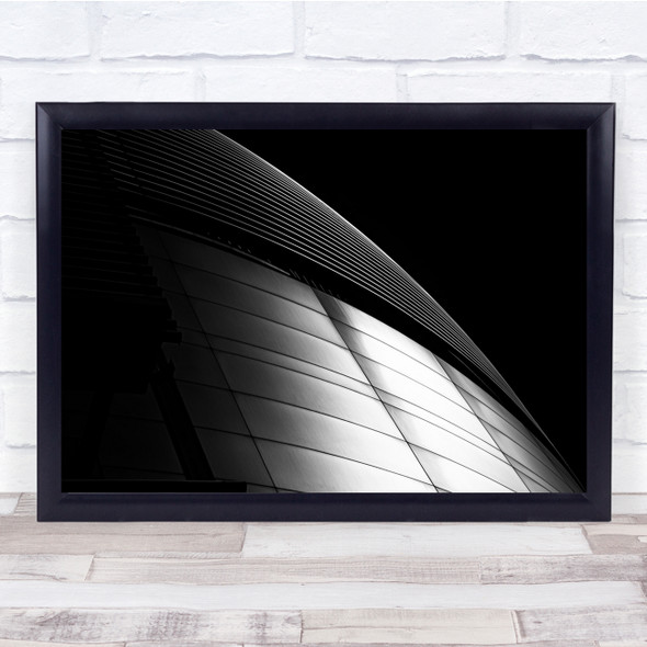 Dome Reflections Building Architecture Black white Wall Art Print