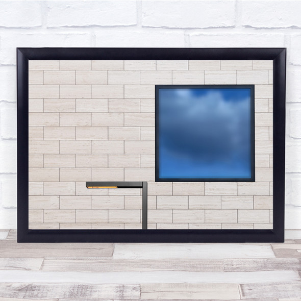 Wall Window Reflection Cloud Geometric Shapes Lamp Wall Art Print