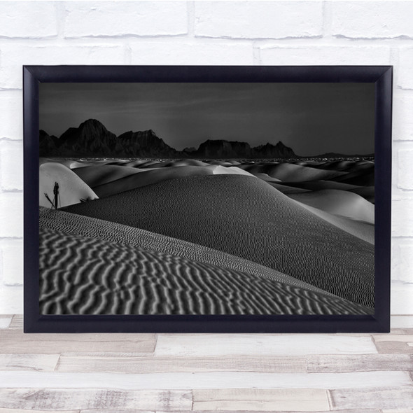 White-Sand-National-Monument Sunrise Baw Landscape Wall Art Print