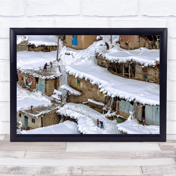 Documentary Momeni Mohammadreza Iran Snow Village Wall Art Print