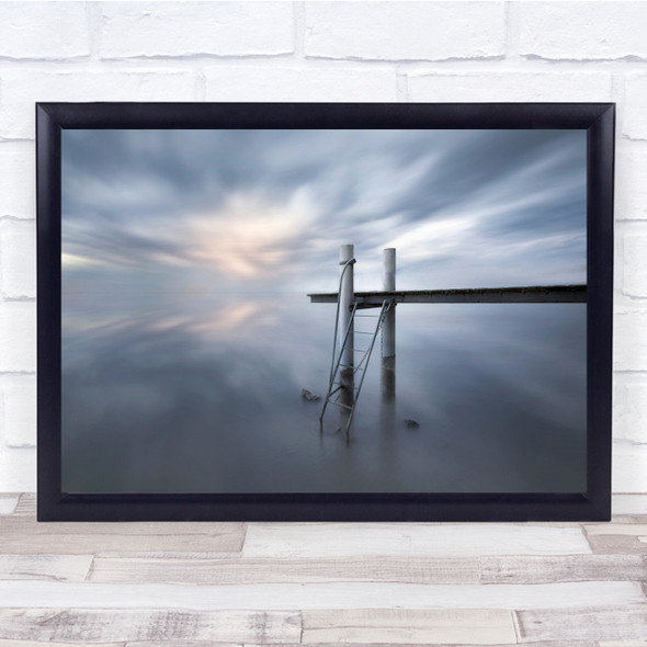 Lake Switzerland Jetty Bridge Water Long Exposure Wall Art Print