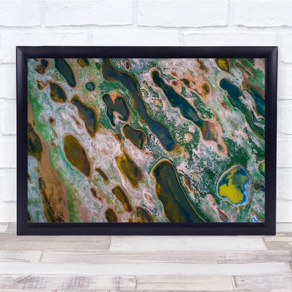 landscape colourful rock pools distorted abstract Wall Art Print