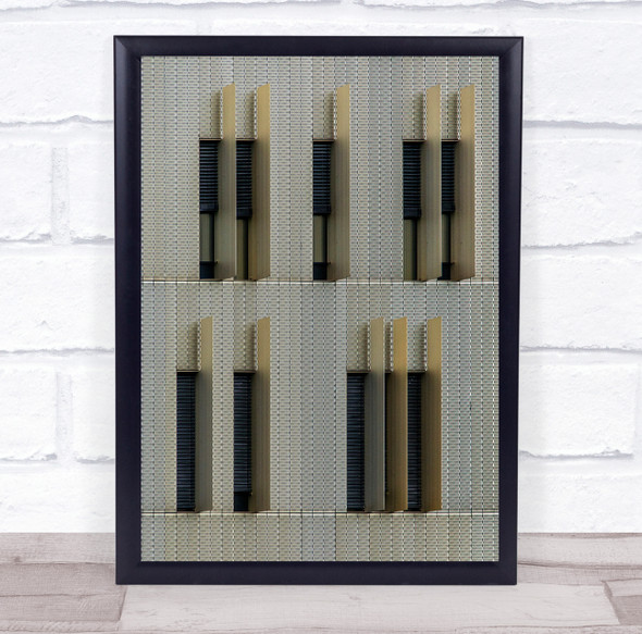 Abstract Facade Wall Windows Architecture Living Wall Art Print