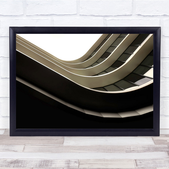 Architecture Abstraction Windows Bows Wall Brown Wall Art Print