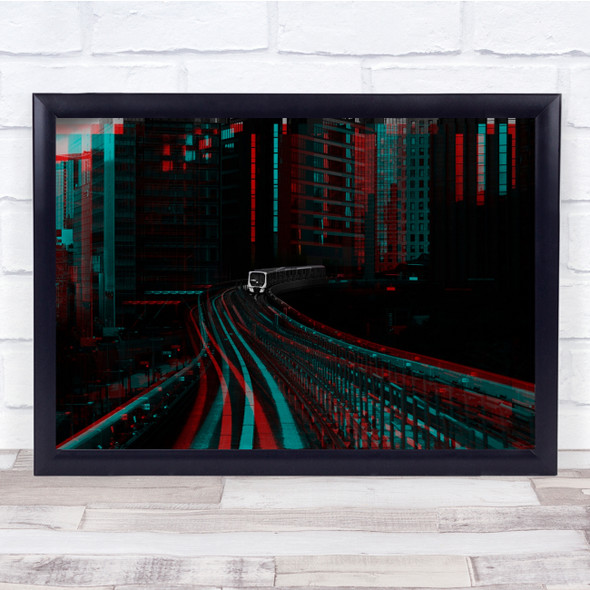 Architecture Cityscape Colourful double exposure Wall Art Print