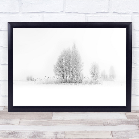 Briches Winter Snow Cold Frozen Abstract Silence Wall Art Print