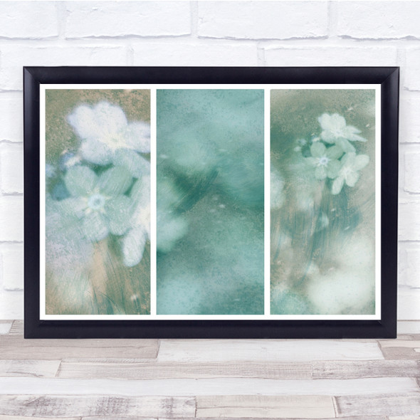 Manifesto Of Smaller Elegance flowers trio three Wall Art Print