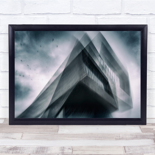 Museum Architecture Multi Exposure Blurry Motion Wall Art Print