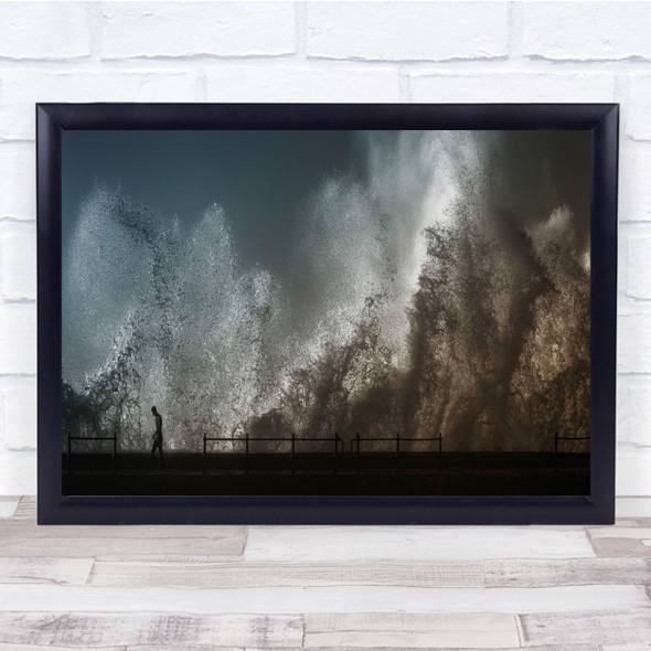 Panoramic Waves Coast Coastal Spray Crash Splash Wall Art Print