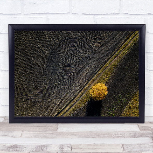 Russia Autumn October Tree Field Plouged Russian Wall Art Print