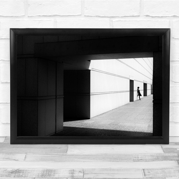 Street Contrast Black & White Gateway Monochrome Wall Art Print