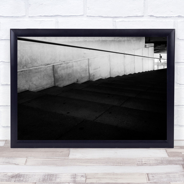 Street Stairs Person Small Steps Against Inertia Wall Art Print