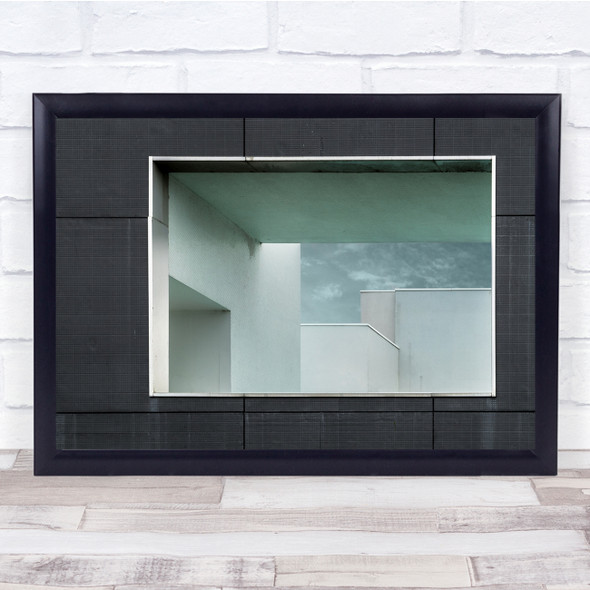 abstract architecture window building structure Wall Art Print