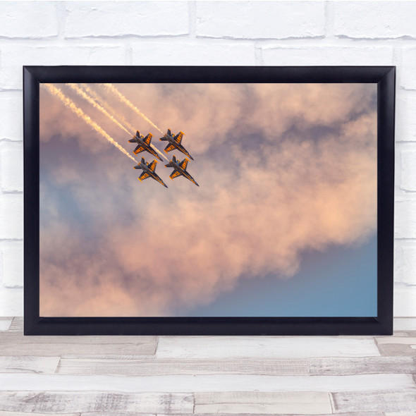 Action Formation Jets Fighter Fighters Airplane Wall Art Print