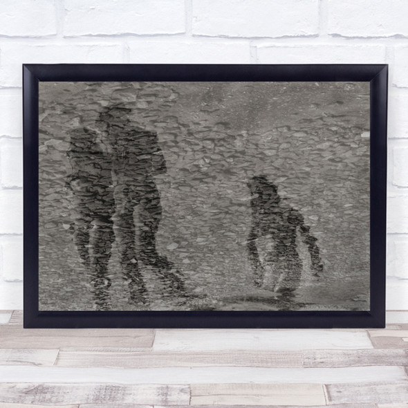 Growing Up People Fade Stones Reflection Puddle Wall Art Print